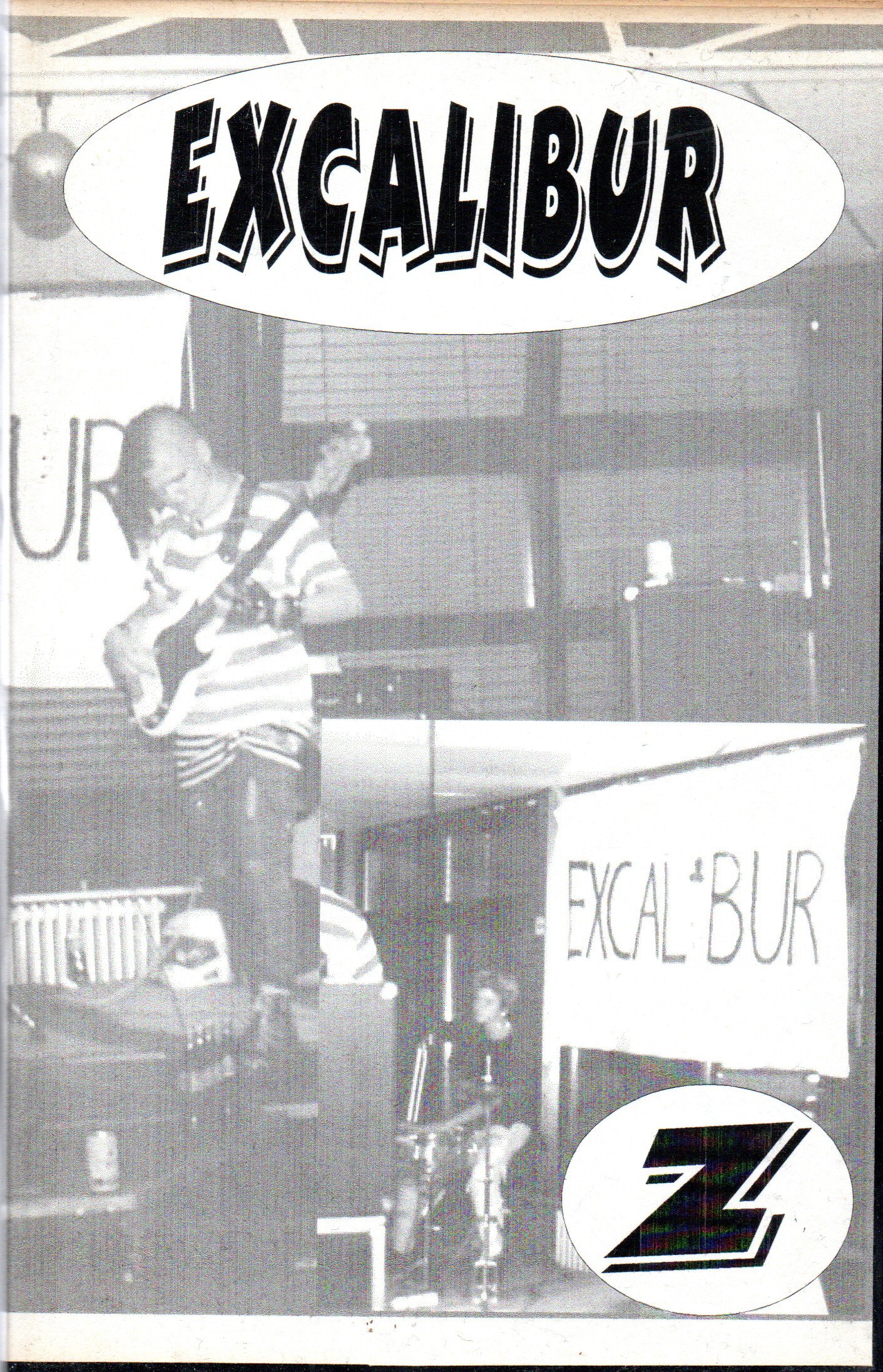 Excalibur: „Z“ — Werbeblatt mit dem Bandfoto