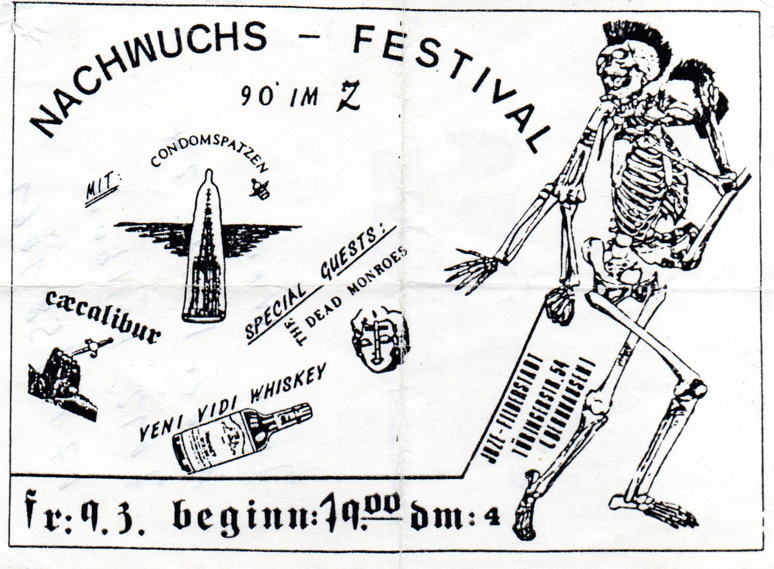 Excalibur: Nachwuchsfestival im Z 1990 — Ankündigung