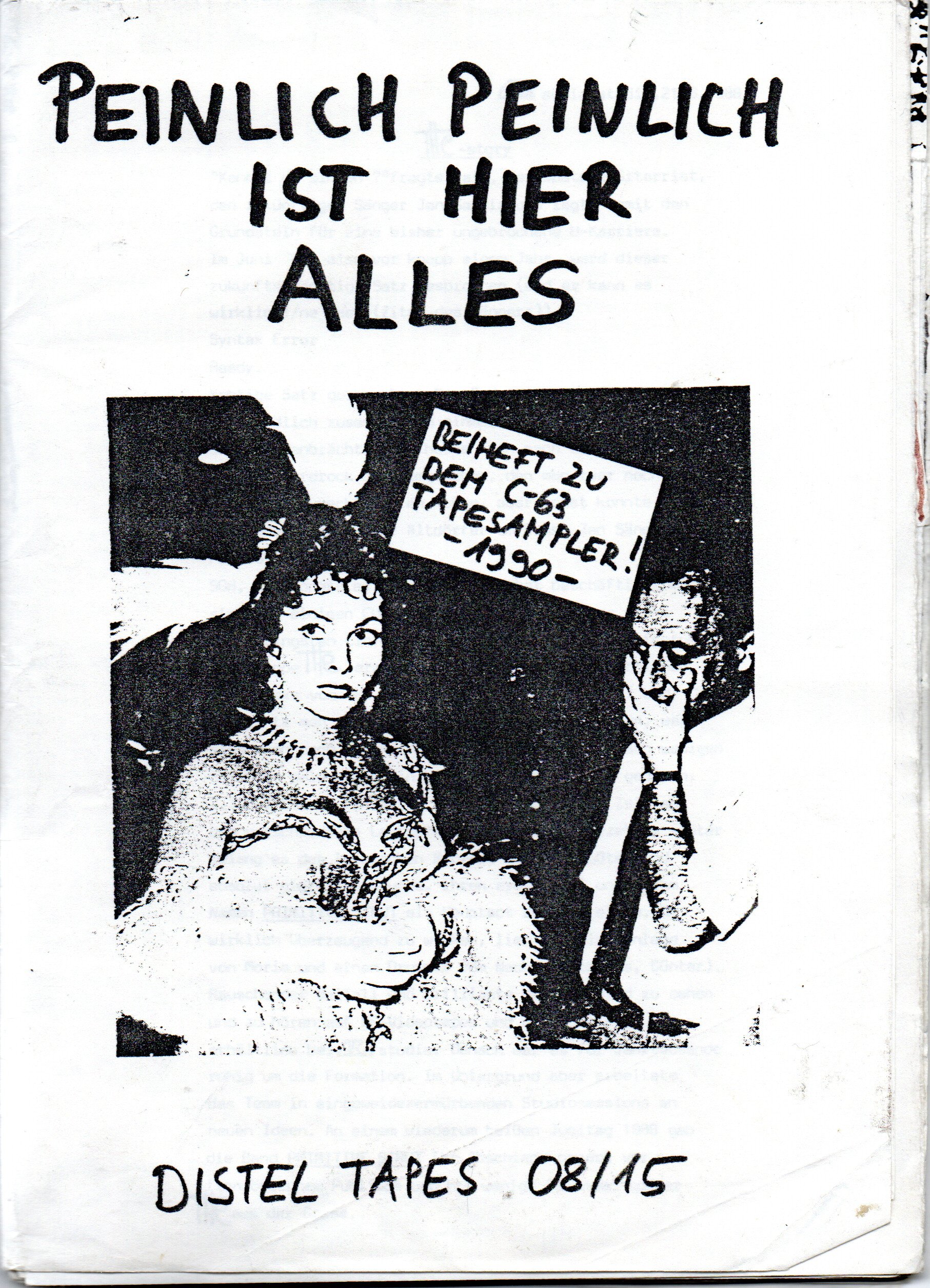 2-B-3: Sampler „Peinlich peinlich ist hier alles“, Umschlag des Beihefts