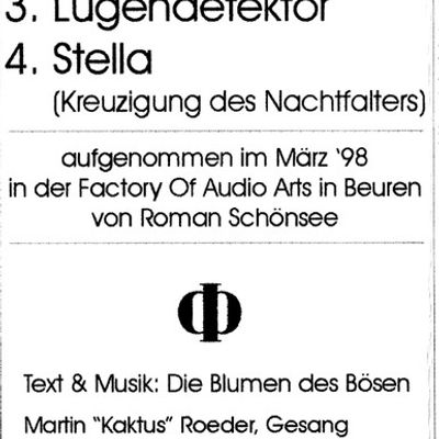 Vier Titel, Aufnahmeangabe März 98 in der Factory Of Audio Arts in Beuren, dazu die Besetzung