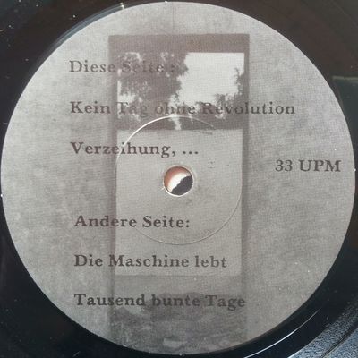 Etikett der Single mit den Titeln beider Seiten, 33 UPM