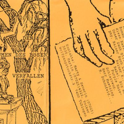 Das komplette Cover auf orangefarbenem Papier
